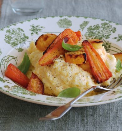 Kerrymaid's Soft Polenta and Roasted Root Vegetables